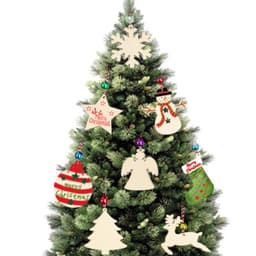 image-Rustic Wooden Christmas Tree Pendant