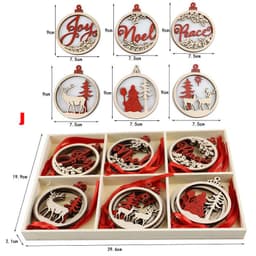 image-Rustic Wooden Christmas Tree Pendant