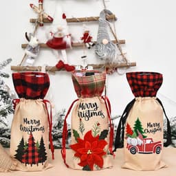 image-Christmas decoration wine set home furnishing wine bottle set