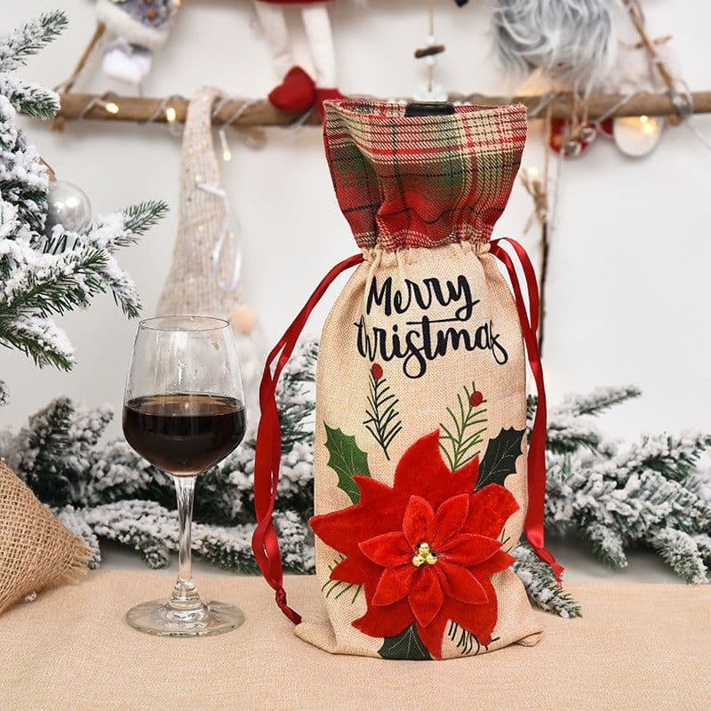 image-Christmas decoration wine set home furnishing wine bottle set