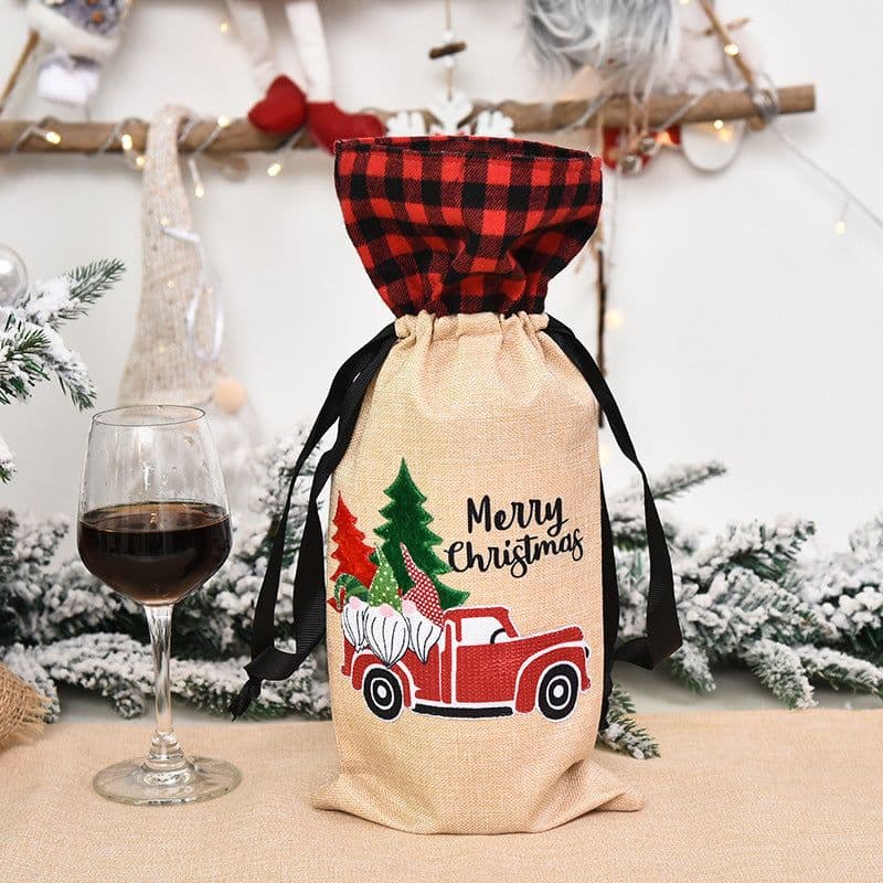 image-Christmas decoration wine set home furnishing wine bottle set