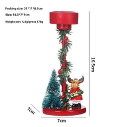 image-Christmas Decorations Desktop Resin Christmas Tree Elderly Candlestick