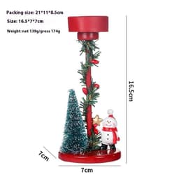 image-Christmas Decorations Desktop Resin Christmas Tree Elderly Candlestick