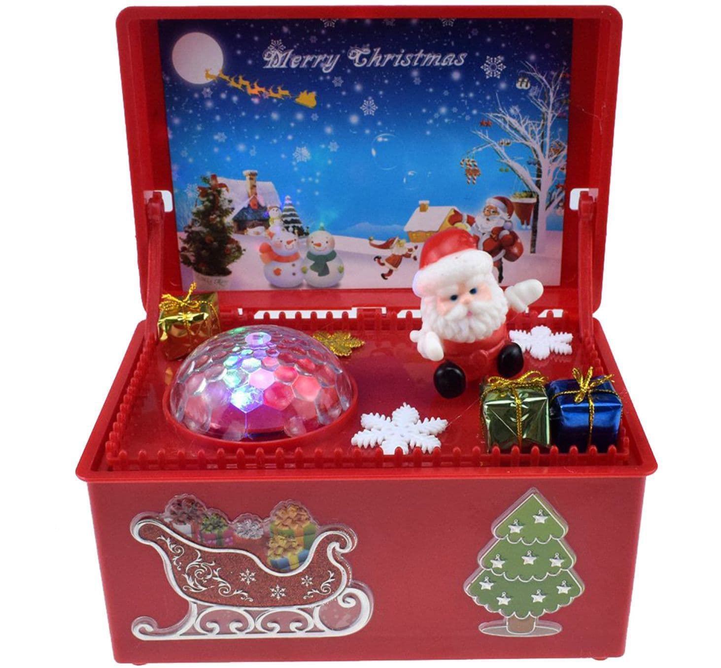 image-Electric lift Christmas music gift box