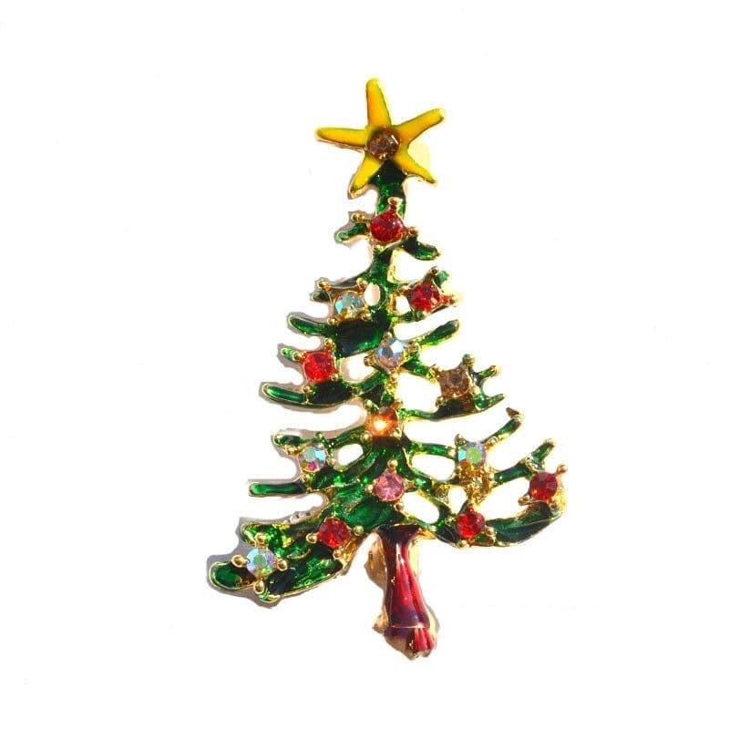 image-Christmas crystal brooch