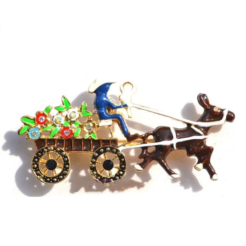 image-Christmas crystal brooch