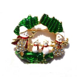 image-Christmas crystal brooch
