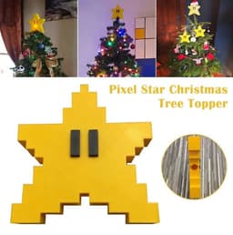 image-Christmas tree pixel starfish decoration