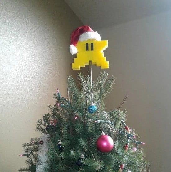 image-Christmas tree pixel starfish decoration