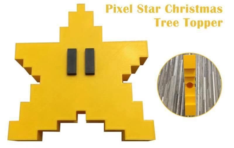 image-Christmas tree pixel starfish decoration