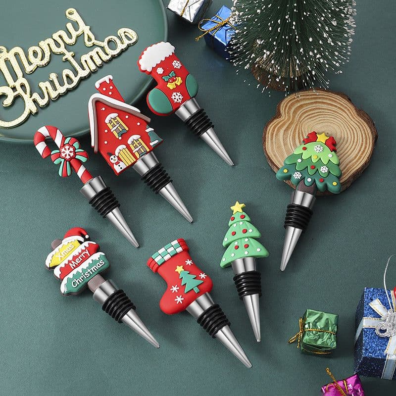 image-Party Gathering Christmas Tree Sealed Wine Stopper