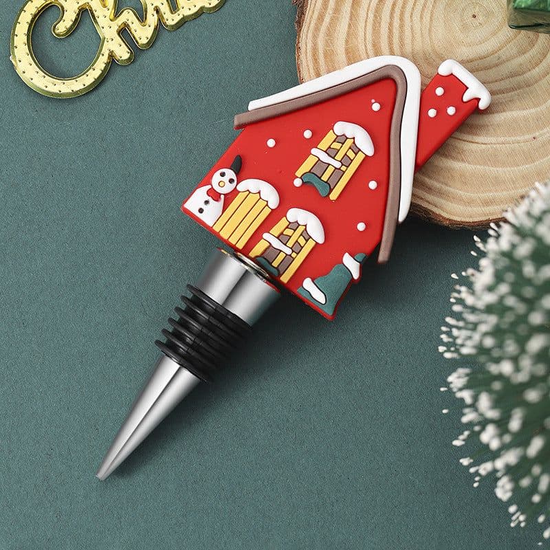 image-Party Gathering Christmas Tree Sealed Wine Stopper