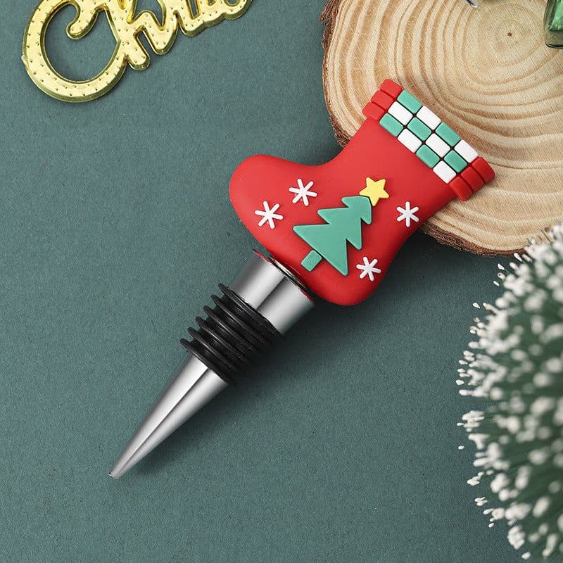 image-Party Gathering Christmas Tree Sealed Wine Stopper