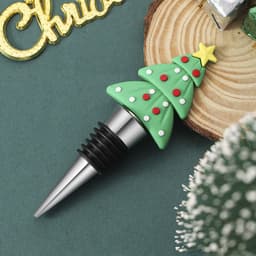 image-Party Gathering Christmas Tree Sealed Wine Stopper