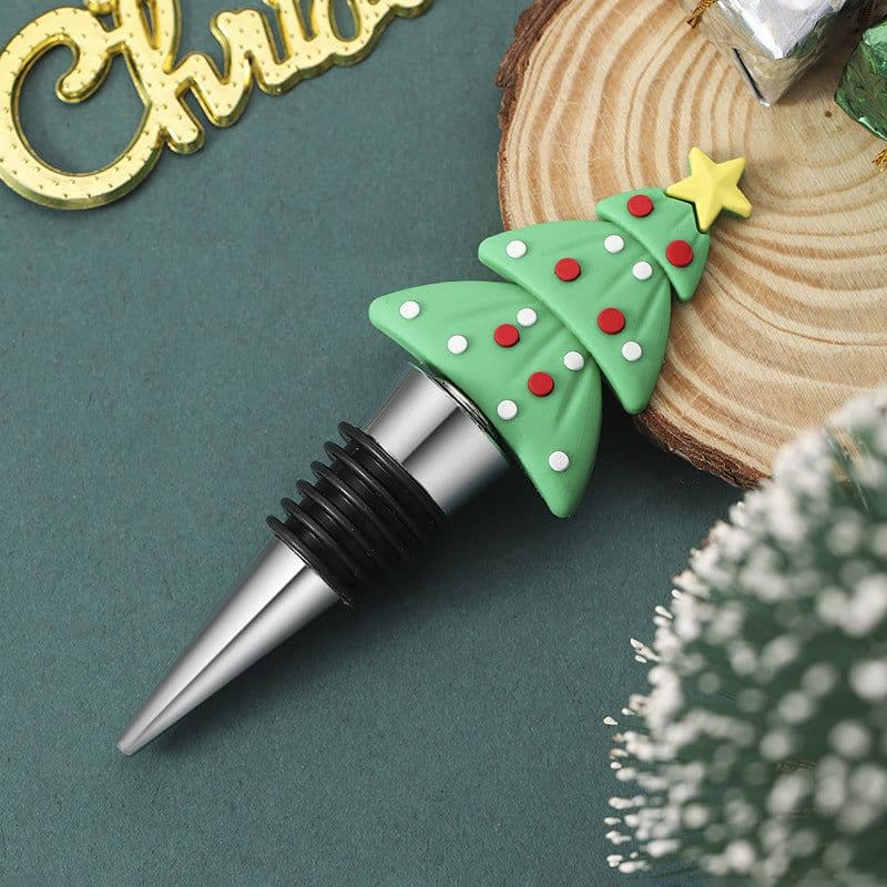 image-Party Gathering Christmas Tree Sealed Wine Stopper