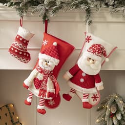 image-Cloth Santa Claus Cartoon Christmas Tree Hanging Decoration Party Gift Bag