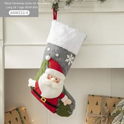 image-Cloth Santa Claus Cartoon Christmas Tree Hanging Decoration Party Gift Bag