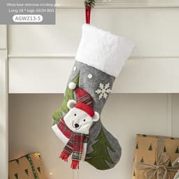image-Cloth Santa Claus Cartoon Christmas Tree Hanging Decoration Party Gift Bag