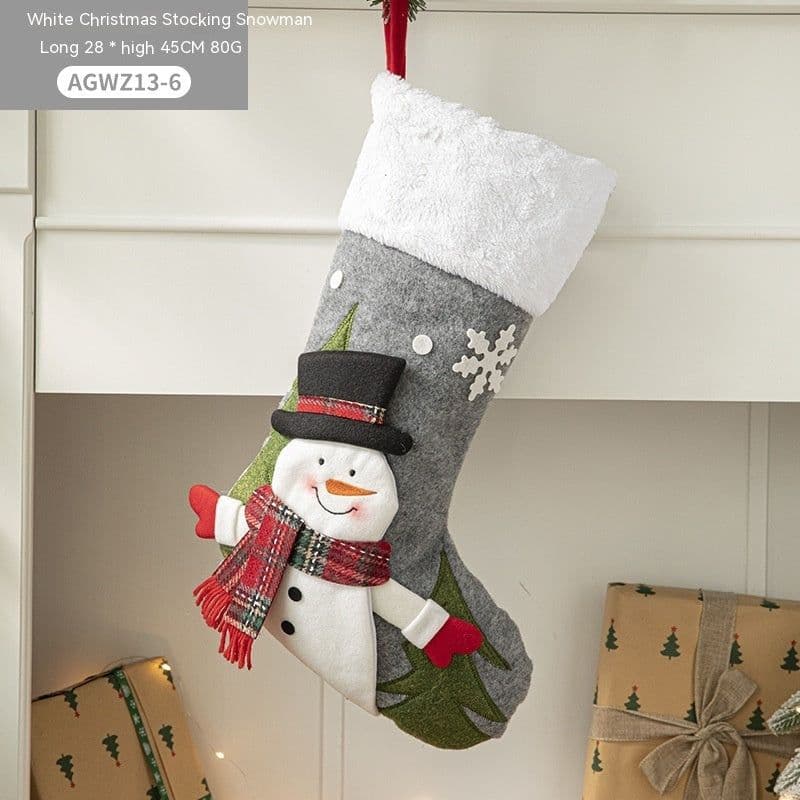 image-Cloth Santa Claus Cartoon Christmas Tree Hanging Decoration Party Gift Bag