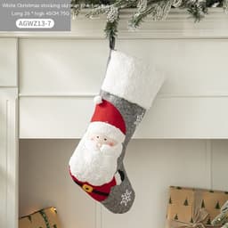 image-Cloth Santa Claus Cartoon Christmas Tree Hanging Decoration Party Gift Bag
