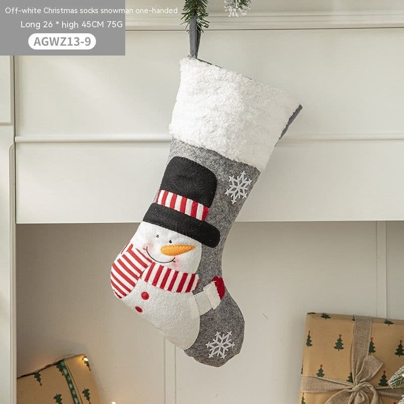 image-Cloth Santa Claus Cartoon Christmas Tree Hanging Decoration Party Gift Bag