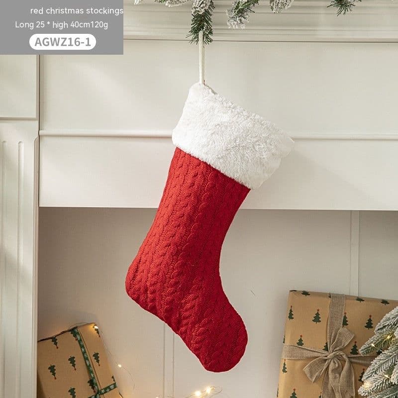 image-Cloth Santa Claus Cartoon Christmas Tree Hanging Decoration Party Gift Bag
