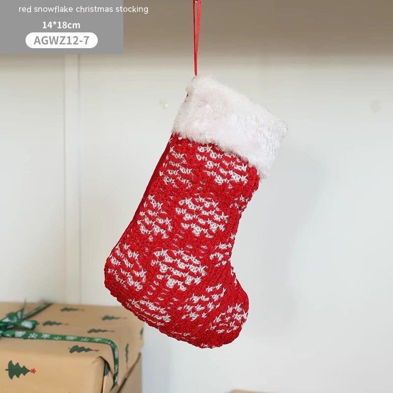 image-Cloth Santa Claus Cartoon Christmas Tree Hanging Decoration Party Gift Bag