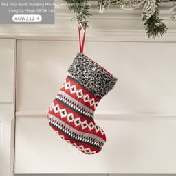 image-Cloth Santa Claus Cartoon Christmas Tree Hanging Decoration Party Gift Bag