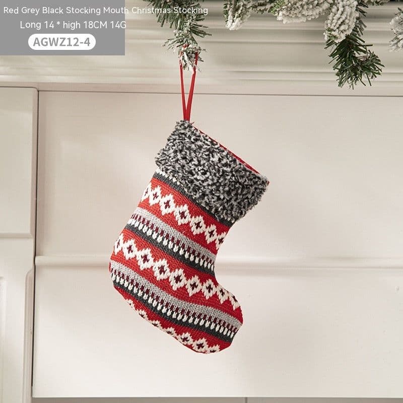 image-Cloth Santa Claus Cartoon Christmas Tree Hanging Decoration Party Gift Bag