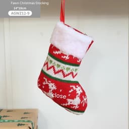 image-Cloth Santa Claus Cartoon Christmas Tree Hanging Decoration Party Gift Bag