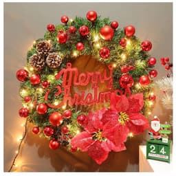 image-Green Christmas Hotel Shopping Mall Bar Door Hanging Decorative Rattan