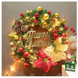 image-Green Christmas Hotel Shopping Mall Bar Door Hanging Decorative Rattan