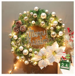 image-Green Christmas Hotel Shopping Mall Bar Door Hanging Decorative Rattan