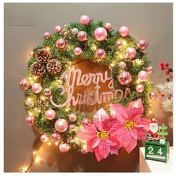 image-Green Christmas Hotel Shopping Mall Bar Door Hanging Decorative Rattan
