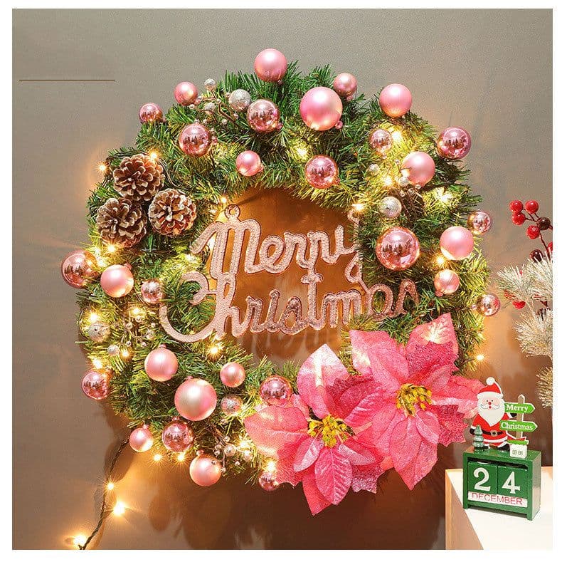 image-Green Christmas Hotel Shopping Mall Bar Door Hanging Decorative Rattan