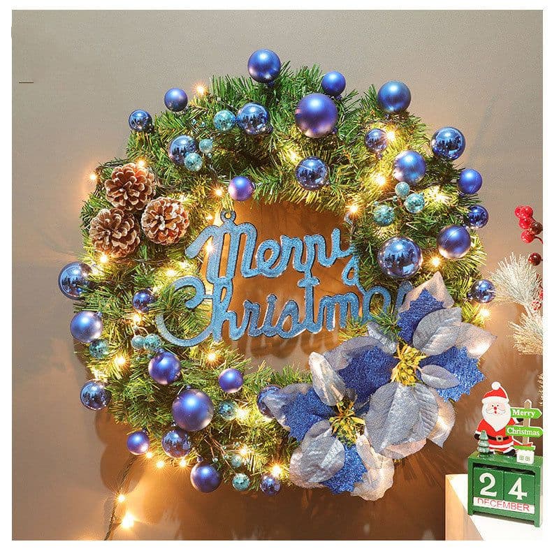 image-Green Christmas Hotel Shopping Mall Bar Door Hanging Decorative Rattan