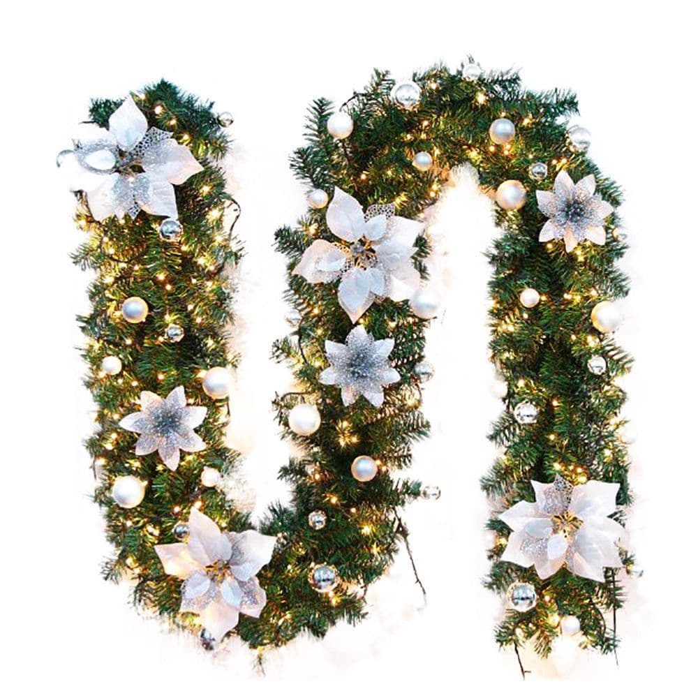 image-Green Christmas Hotel Shopping Mall Bar Door Hanging Decorative Rattan