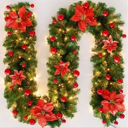 image-Green Christmas Hotel Shopping Mall Bar Door Hanging Decorative Rattan