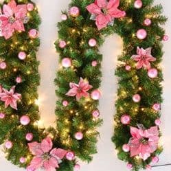 image-Green Christmas Hotel Shopping Mall Bar Door Hanging Decorative Rattan