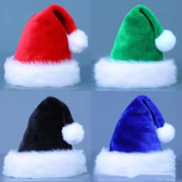 image-Decorations Red Plush Christmas Hat
