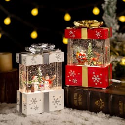 image-Christmas Decoration Gift Box Crystal Ball Small Night Lamp Ornaments
