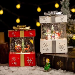 image-Christmas Decoration Gift Box Crystal Ball Small Night Lamp Ornaments