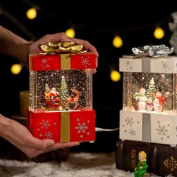 image-Christmas Decoration Gift Box Crystal Ball Small Night Lamp Ornaments