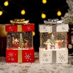 image-Christmas Decoration Gift Box Crystal Ball Small Night Lamp Ornaments