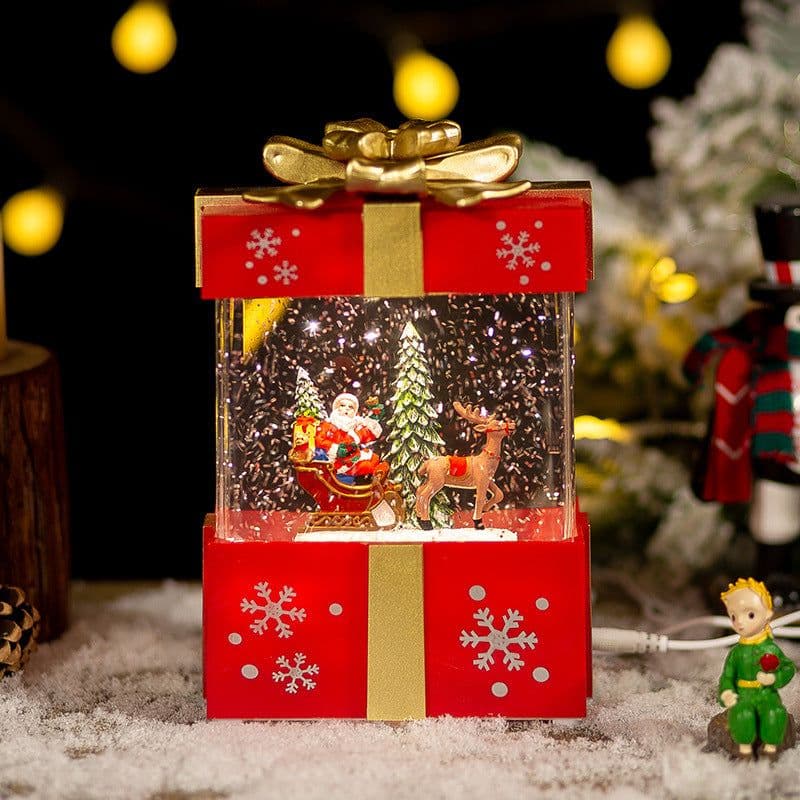 image-Christmas Decoration Gift Box Crystal Ball Small Night Lamp Ornaments