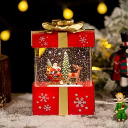 image-Christmas Decoration Gift Box Crystal Ball Small Night Lamp Ornaments