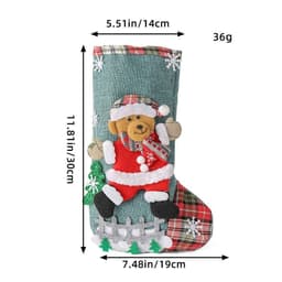 image-Linen Christmas Tree Gift Bag Ornaments