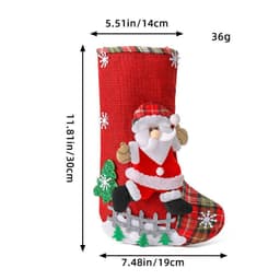 image-Linen Christmas Tree Gift Bag Ornaments