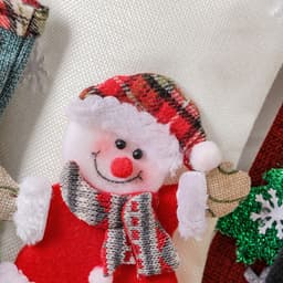 image-Linen Christmas Tree Gift Bag Ornaments