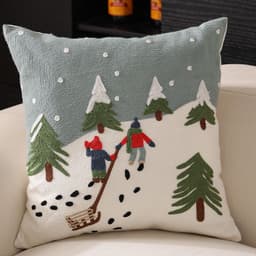 image-Christmas Festival Pillow Cover Home Snowflake